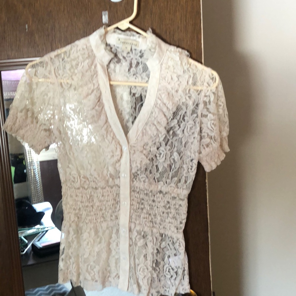 Adorable white lace top